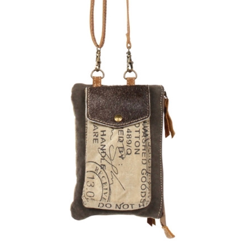 Stamp pocket pouch small crossbody bag